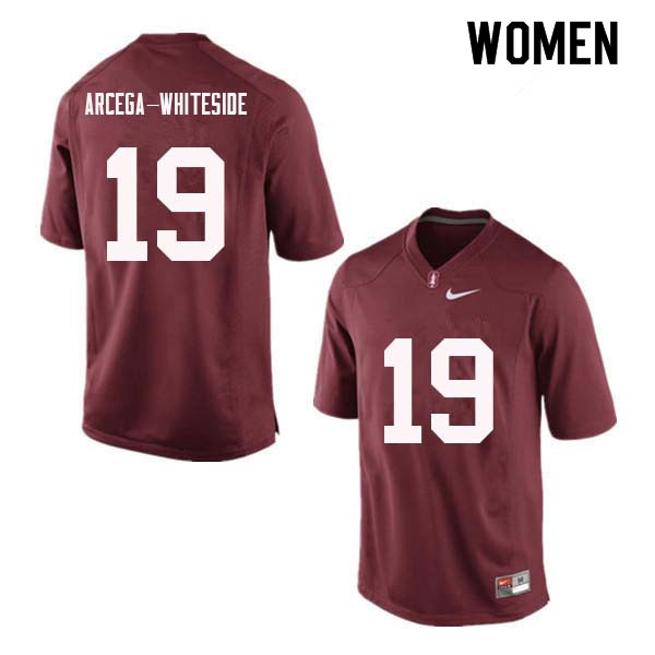 Women Stanford Cardinal #19 J.J. Arcega-Whiteside College Football Jerseys Sale-Red
